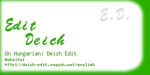 edit deich business card
